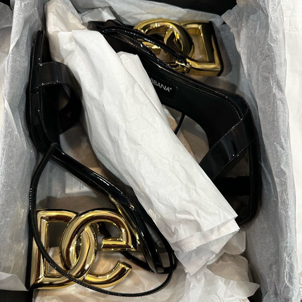 Dolce & Gabbana Black and Gold Women's Heels